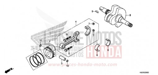 CRANK SHAFT/PISTON SH300AH de 2017